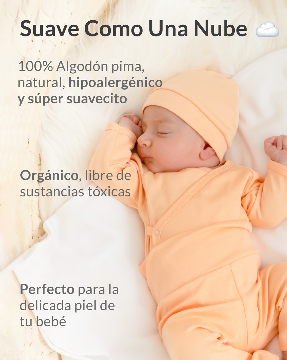Conjunto bebe / recien nacido 0 - 3 meses algodon 100%