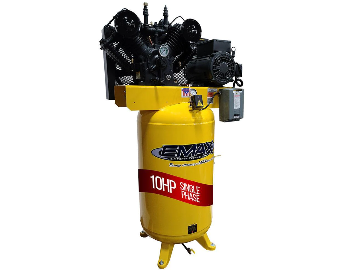 Emax Industrial 38 CFM, Single-phase, Two-stage, 80 Gallon Vertical Electric Air Compressor
