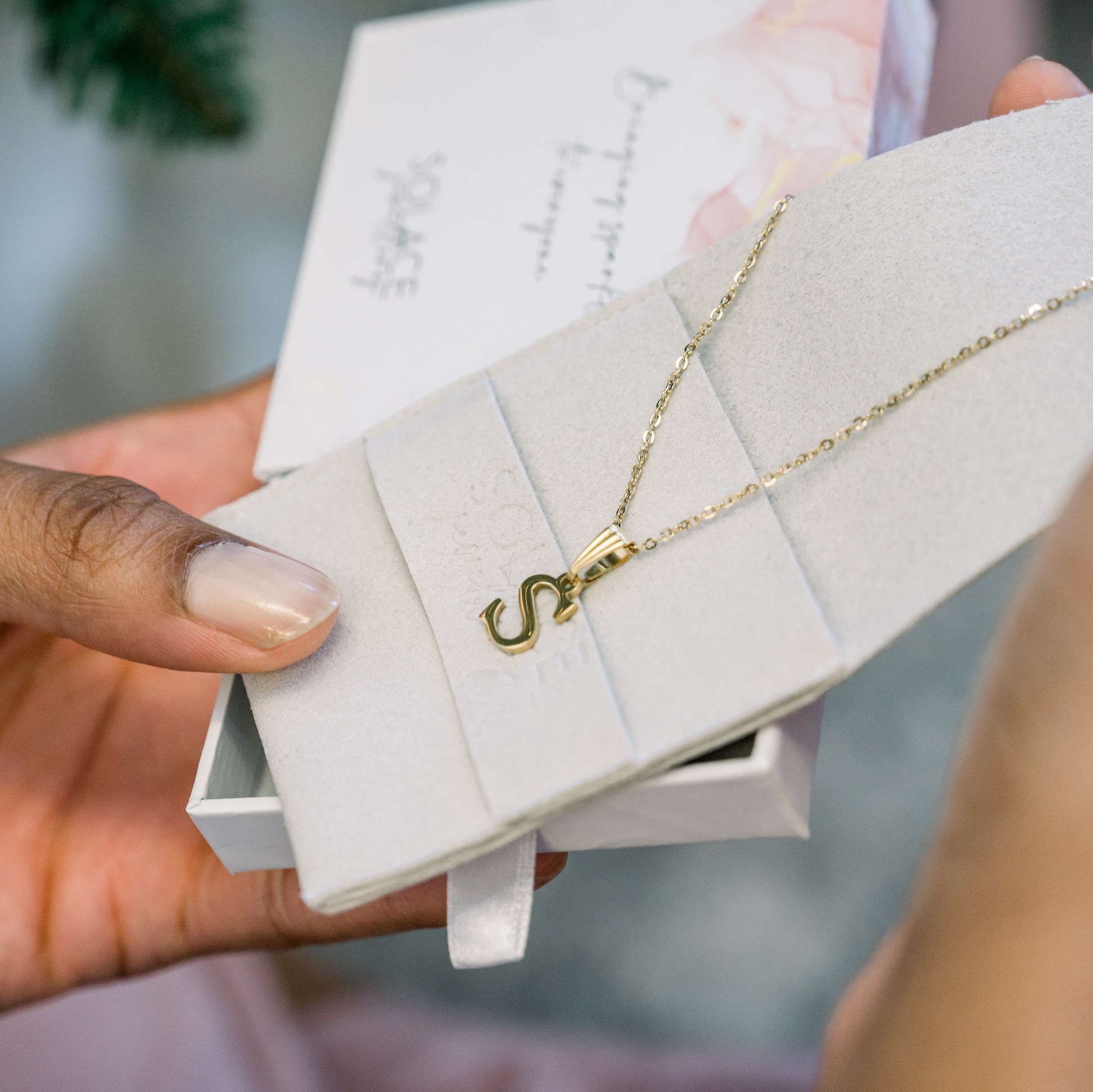 Gifts for her - initial pendant necklace