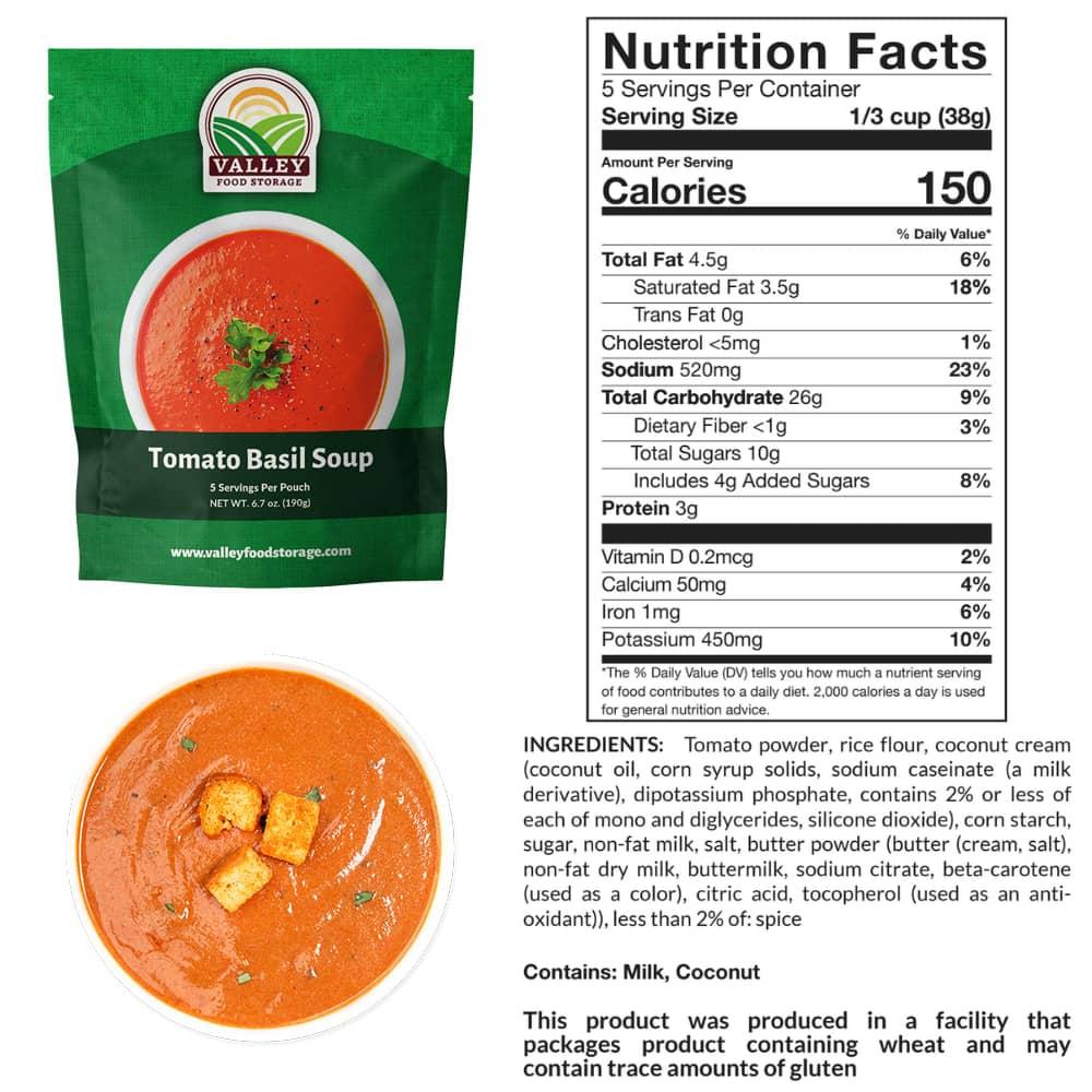 Tomato Basil Nutrition Facts