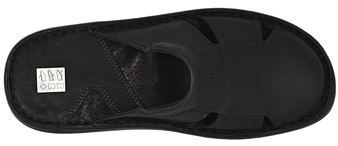 Tyrell - men's closed toe sandals with arch support - Reindeer Leather