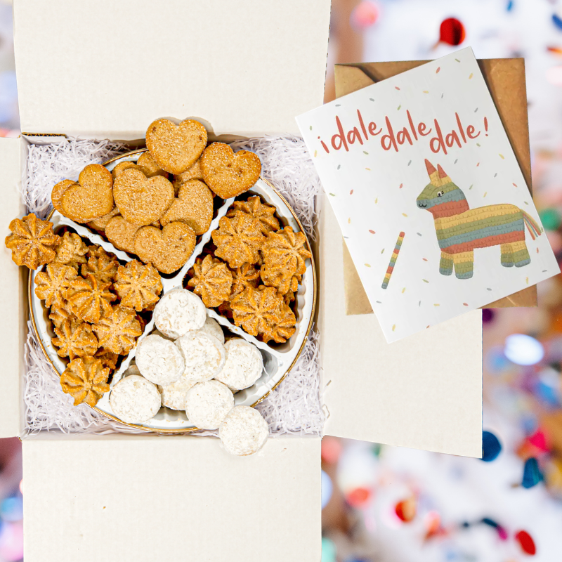 Romero pachanga birthday cookie bundle with confetti, mexican heritage cookies for birthday fiestas