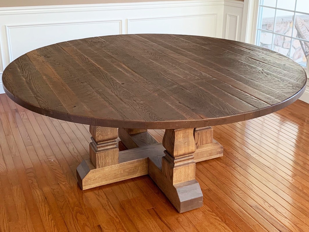 Custom Round Barnwood Dining Table