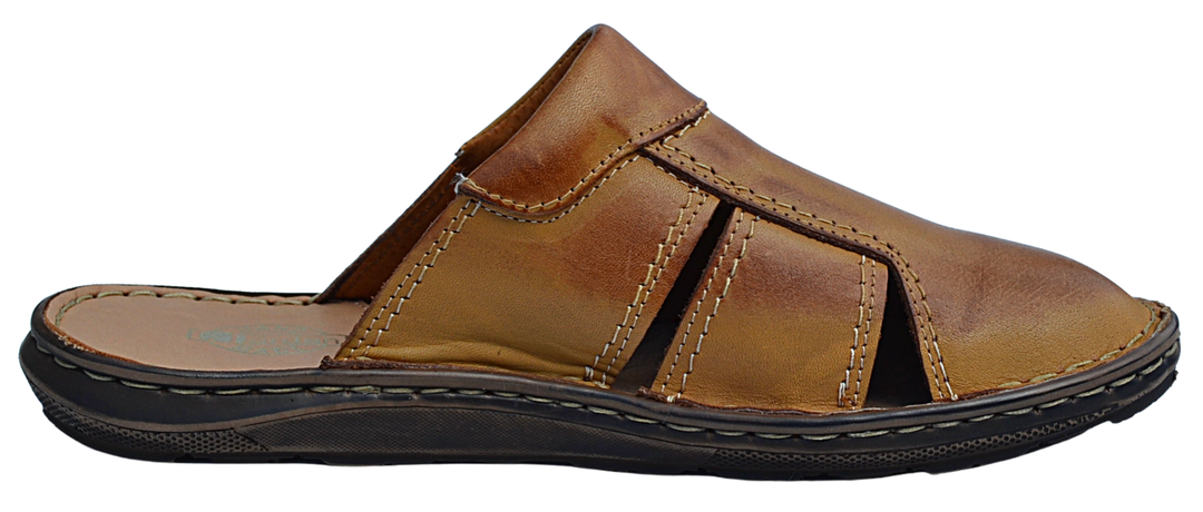 Joshua - Men slip-on leather slippers - Reindeer Leather
