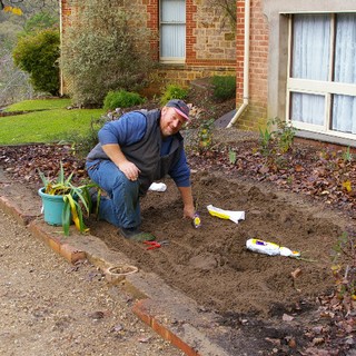 Andrew has had a career in Landscaping but due to a back injury he had to stop. The Power Planter lets him dig again. 