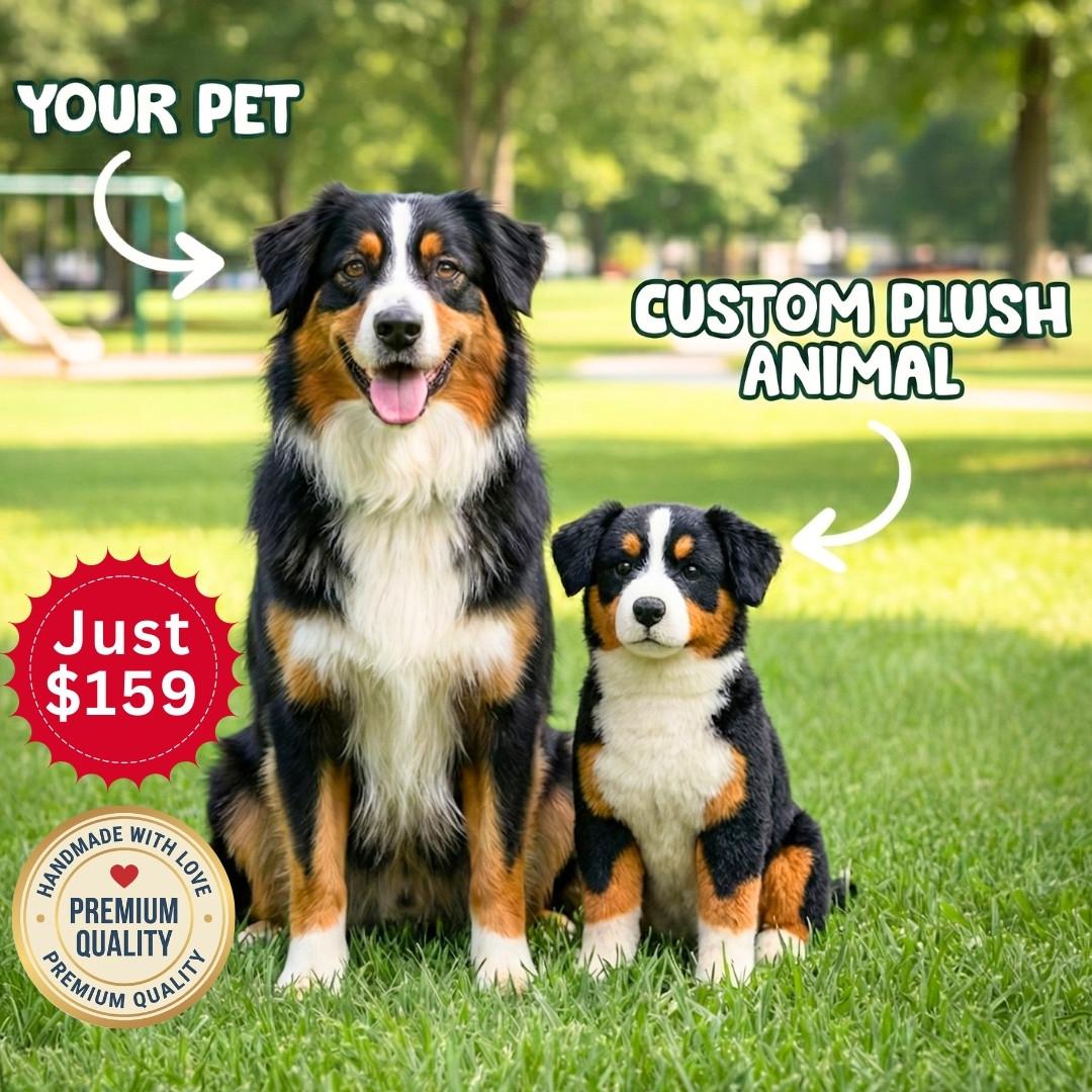 custom stuffed animals of your pet that is fully handcrafted by petslify
