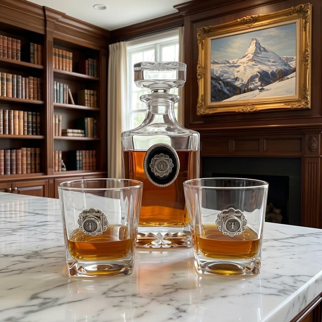 Initial Decanter Set Gift for Wedding