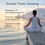 Women stilling in the cross legged yoga position at the end of a dock and the ocean with the following text: Korean Panex Ginseng. Adaptogen with anti-stress properties. Promotes healthy stress response. Supports hormone balance.