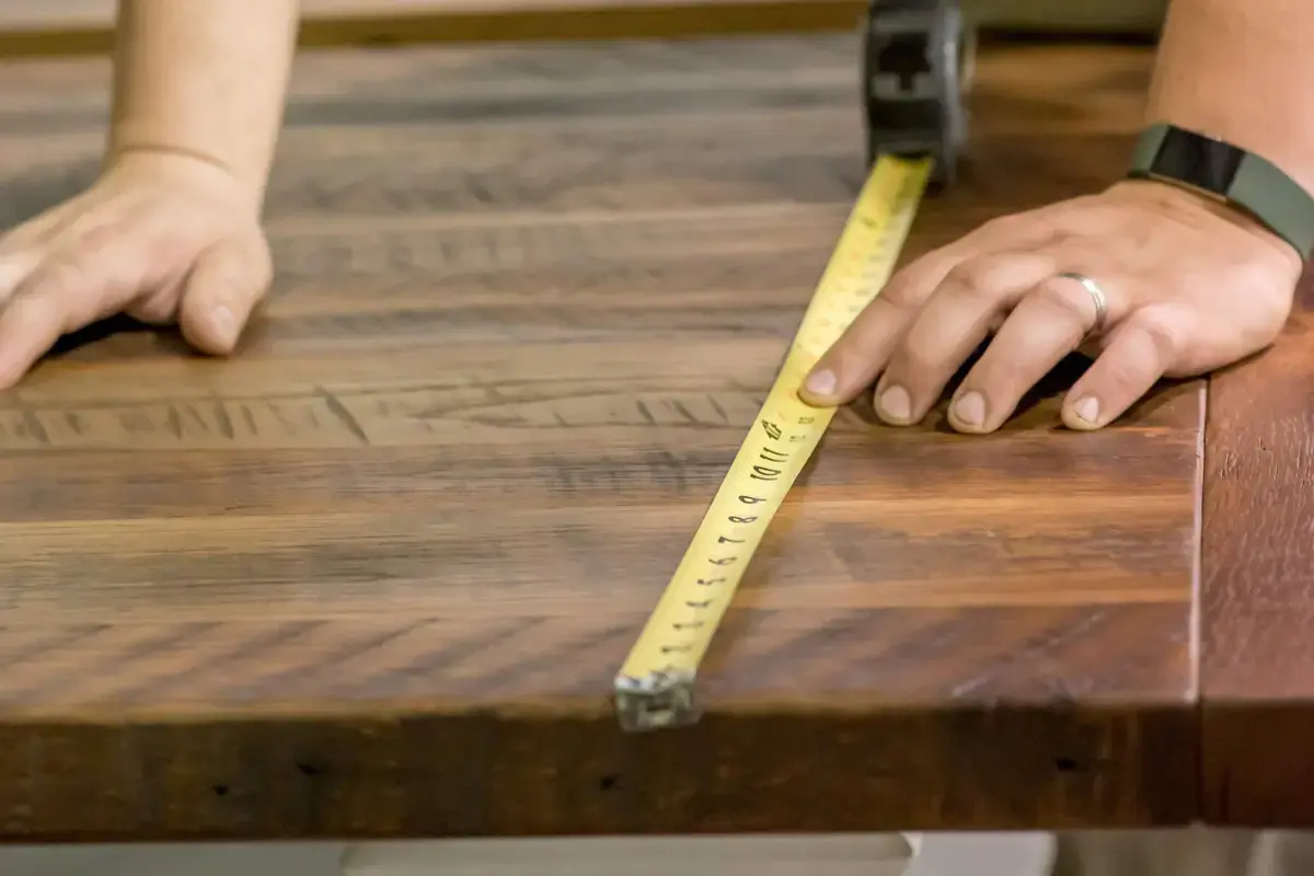 Measuring Barnwood Table Width