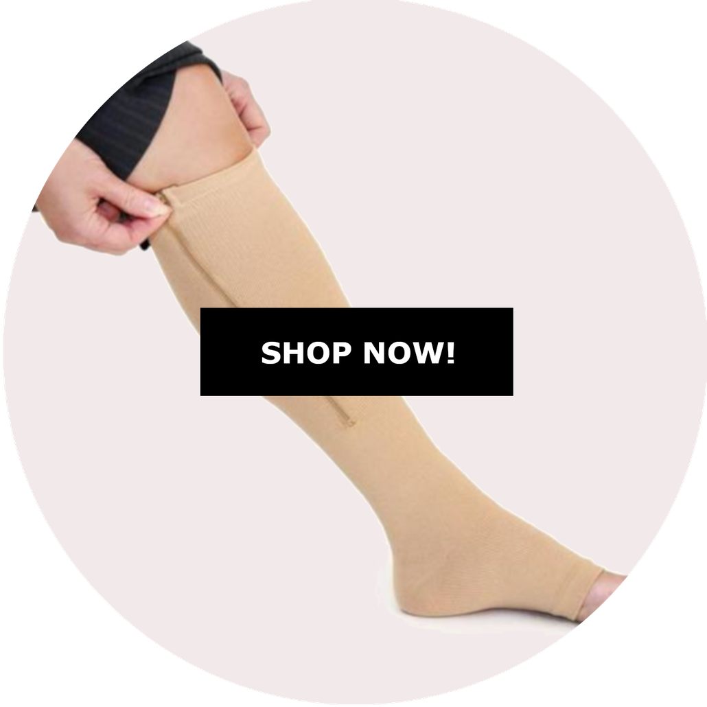 These zippered compression socks are much easier to put on than  unzippered. I recommend these for people to try per the sizing chart in the