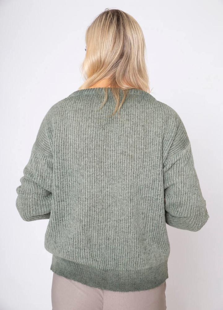 V Neck Mohair Jumper