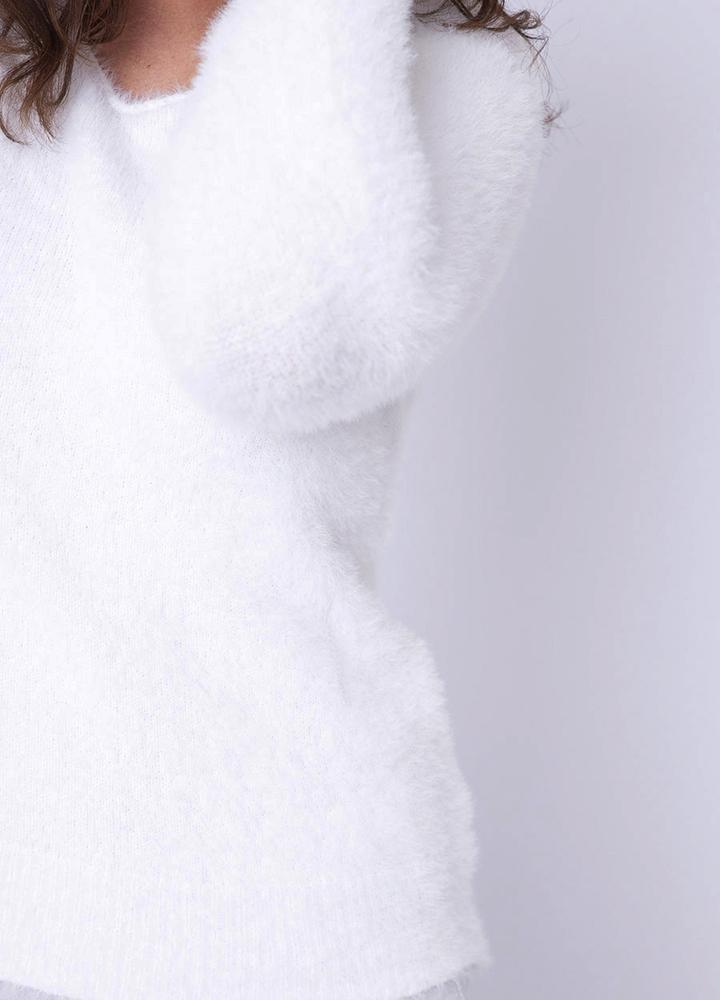 V Neck Mohair Jumper