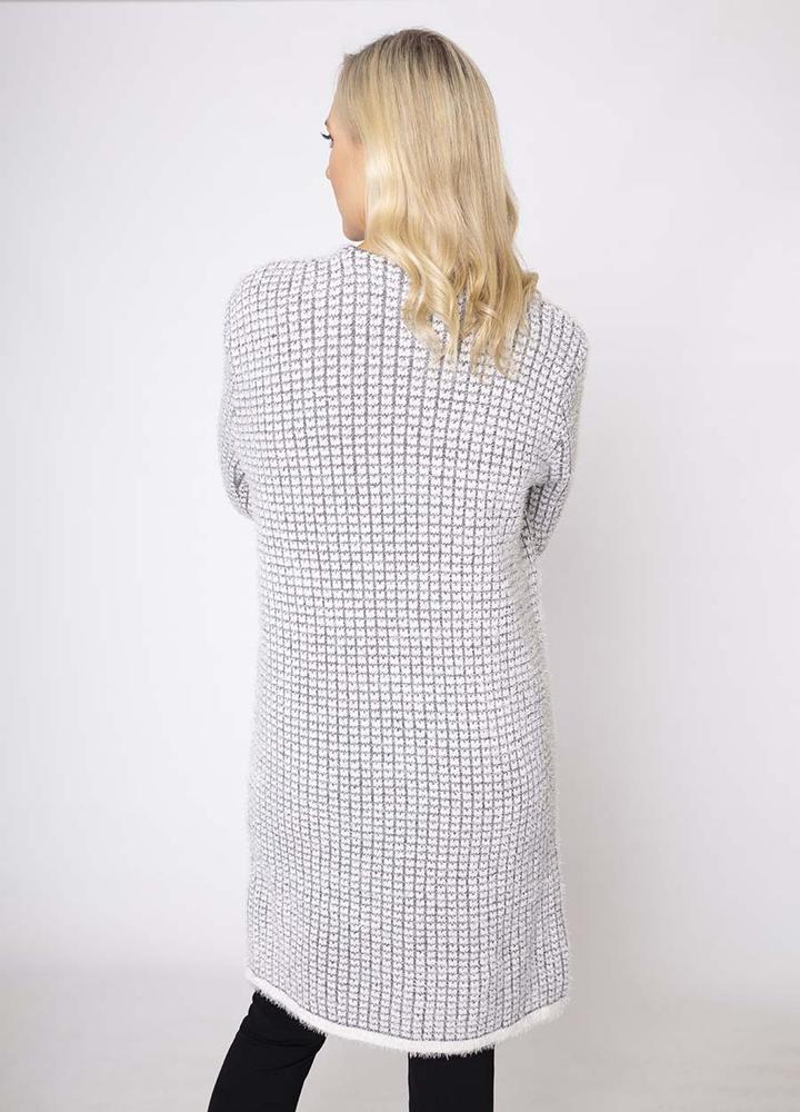2 Pocket Mohair Cardi in Grey