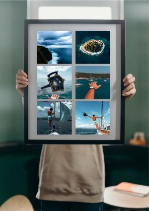 satu frame terkait, foto terkait