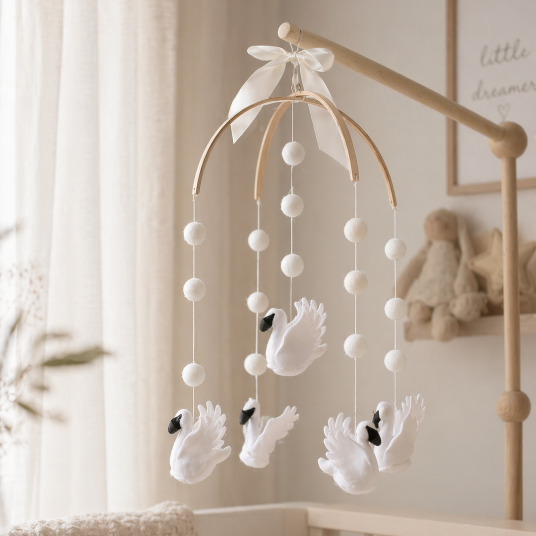 Swan Baby Mobile