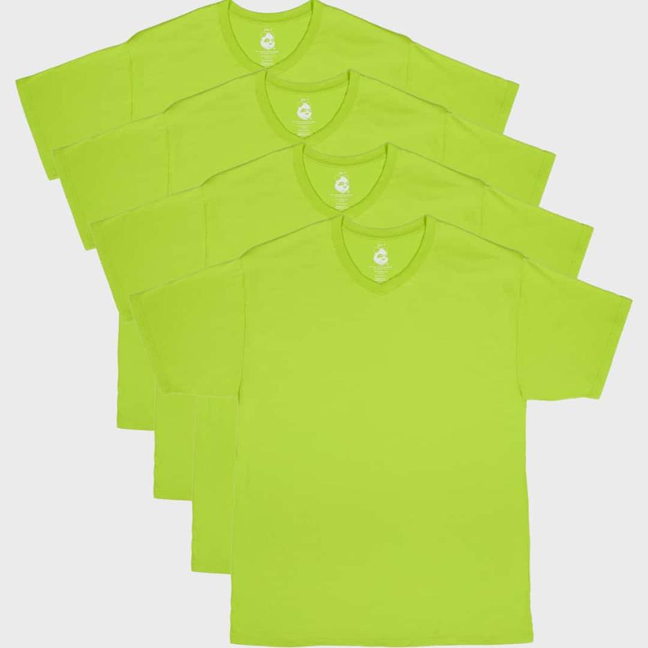 Tall Men's V-Neck Bamboo T-Shirts 4-Pack Bundles 1XLT-4XLT