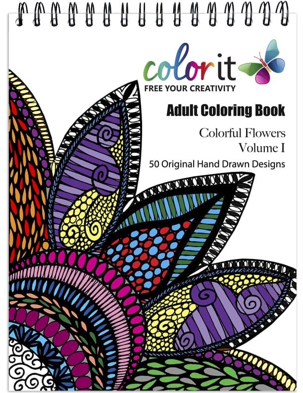 ColorIt Blissful Scenes Adult Coloring Book 50 Pages New
