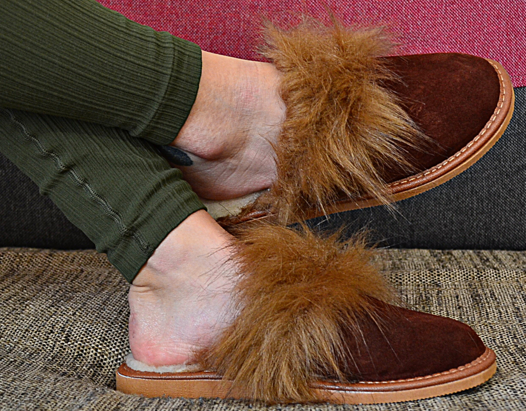 Veronica - Women wool leather slip-on - Reindeer Leather