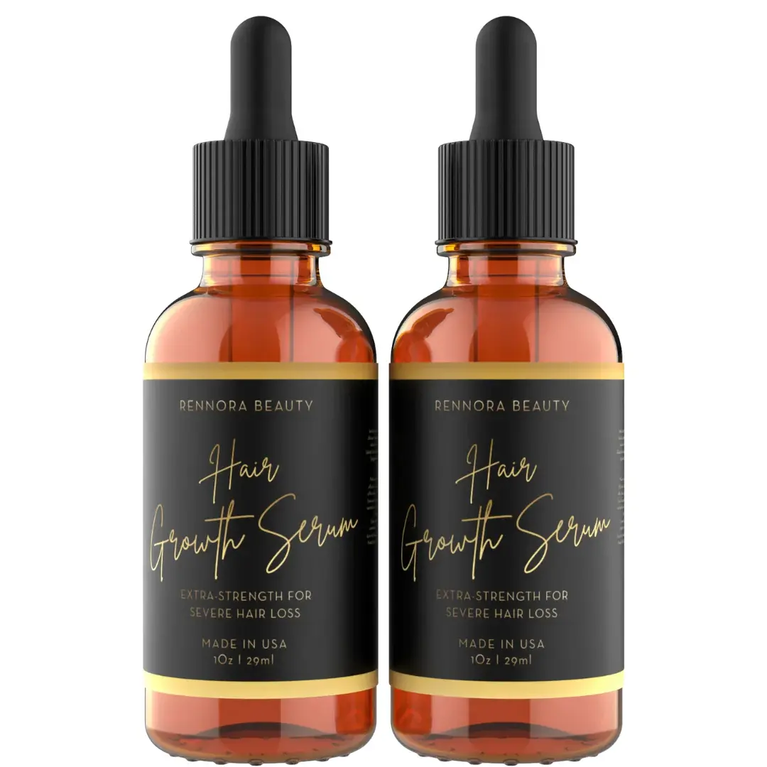 Two Bottles of Rennora Hair Growth Serum