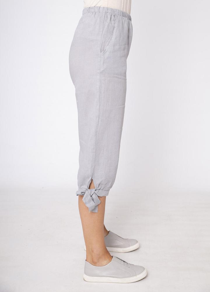 Ankle Tie Linen Trouser