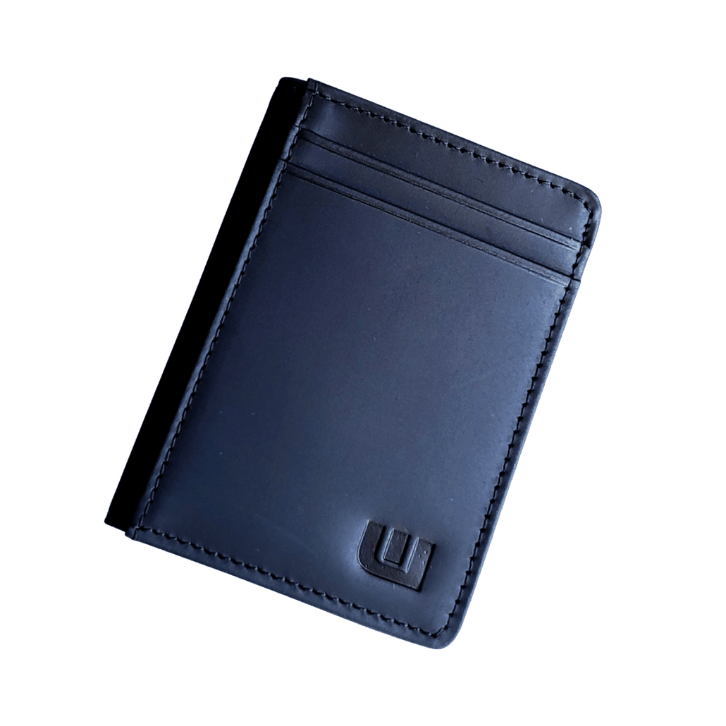 Front Pocket Wallet with RFID in Crazy Horse Leather - Double Espresso "S"