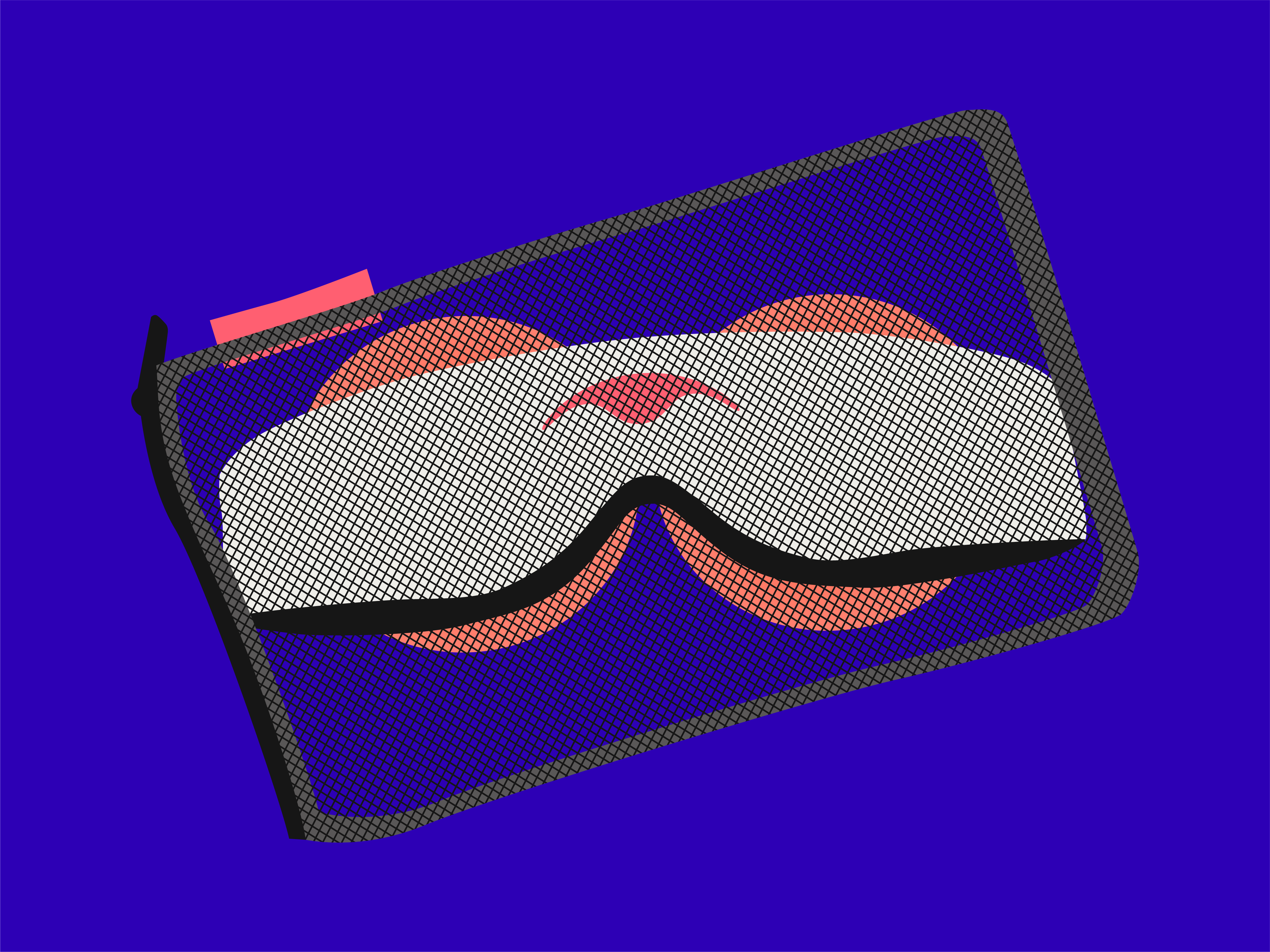 A steam eye mask with orange warming eye cups inside a black mesh laundry case.