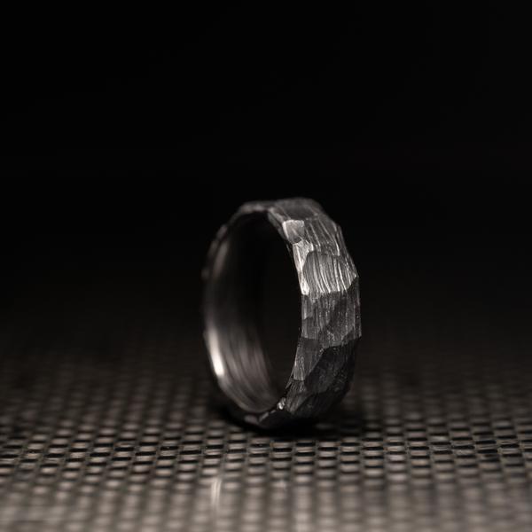 The Obsidian Carbon Fiber Ring is available for wedding ring financing and it is a budget wedding ring