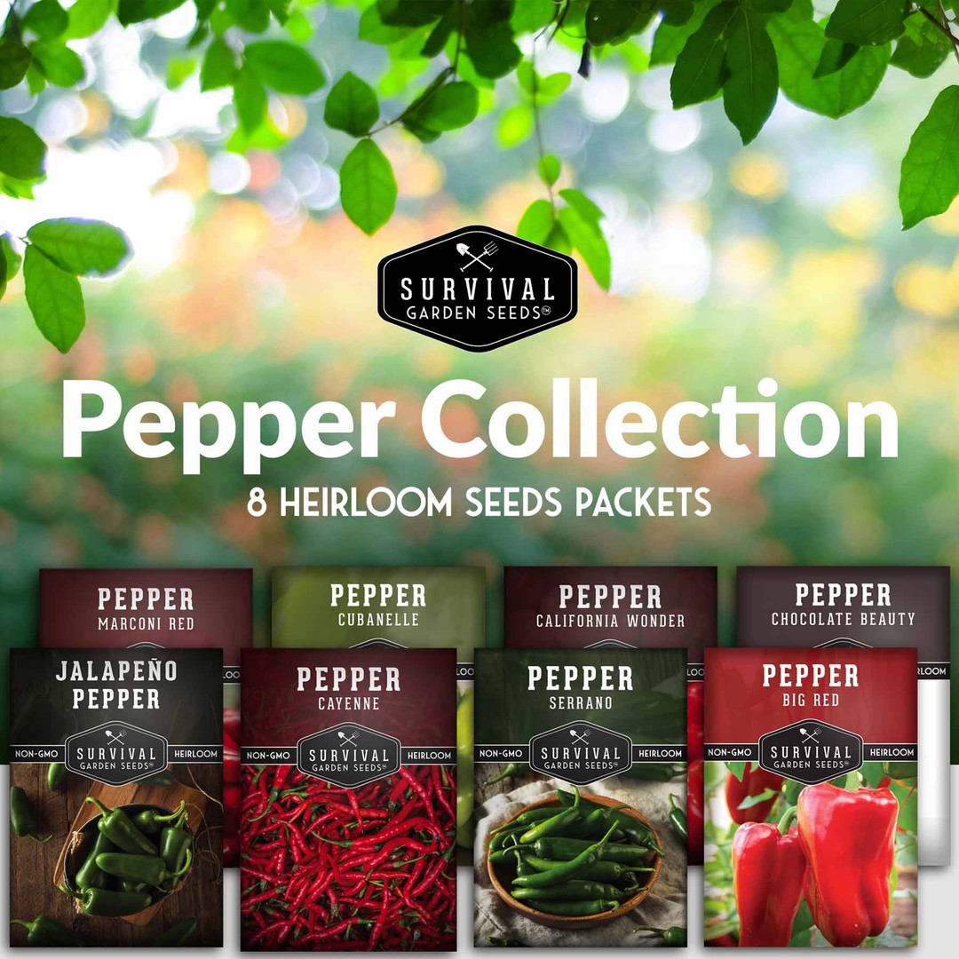 8 Pepper Seed Collection - 8 sweet and hot peppers