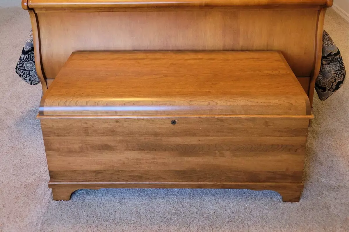 Custom Cherry Wood Waterfall Hope Chest