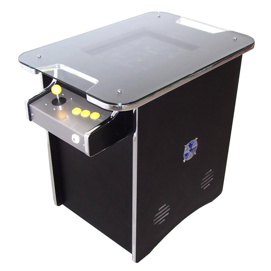 Retro Cocktail Table Arcade Machine Black and Chrome