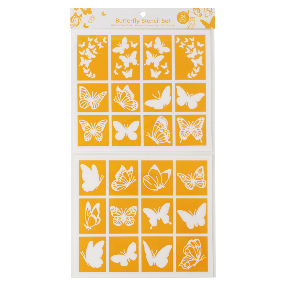 Heart Stencil Pack - removable vinyl, weeded, precut with transfer paper -  Scorch Marker