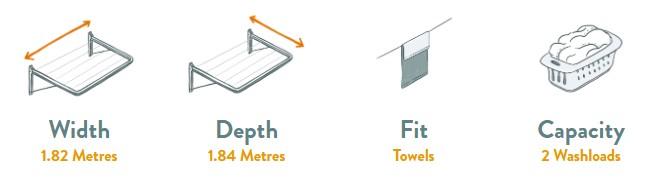 Brabantia Wallfix Foldaway Clothesline