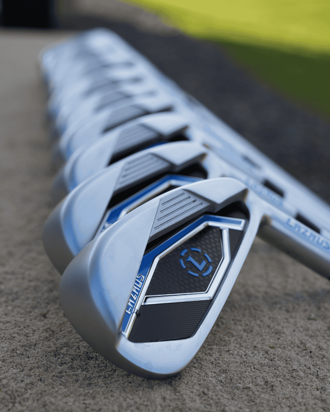 Laz2 irons lined up showing head displayes