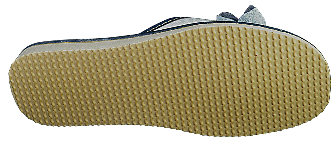 Valentina - ladies flat rubber sole slippers - Reindeer Leather