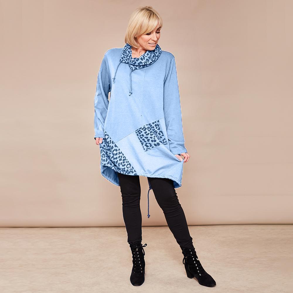 Natalie Jersey Tunic(Sky Blue)