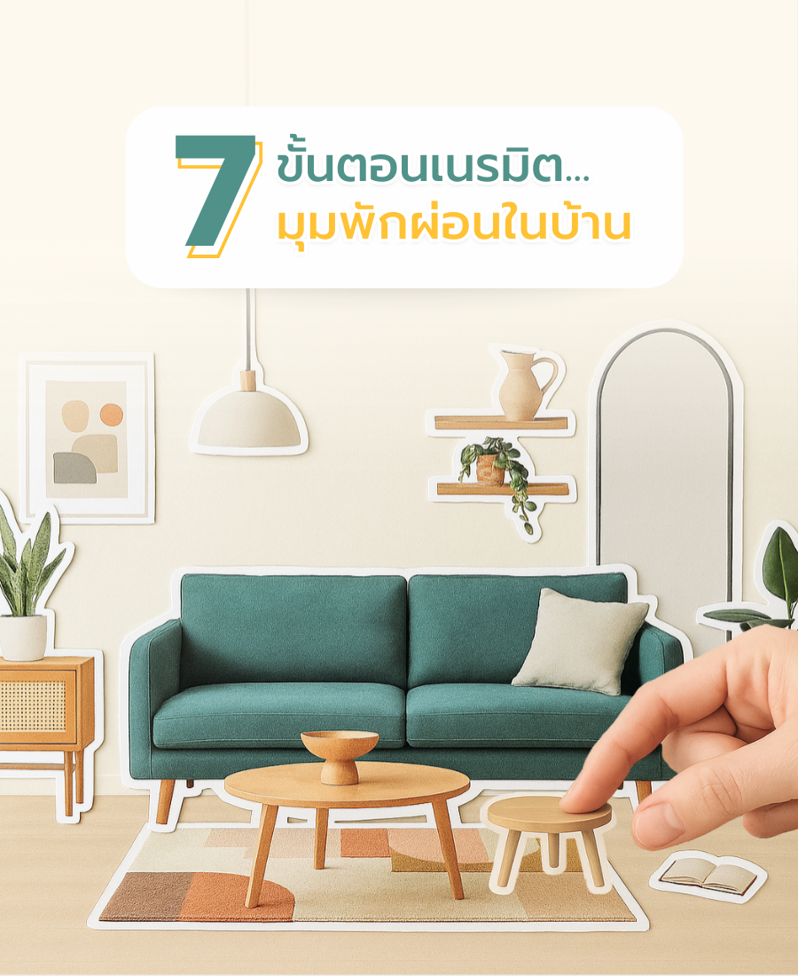 7 ขั้นตอนเนรมิตมุมพักผ่อนในบ้าน