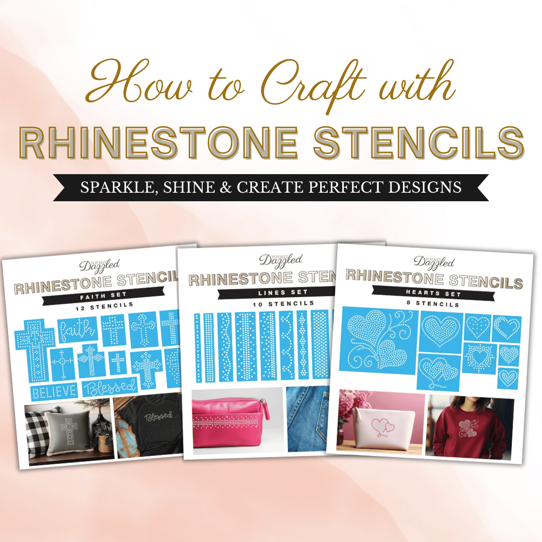 how to craft with rhinestone stencils