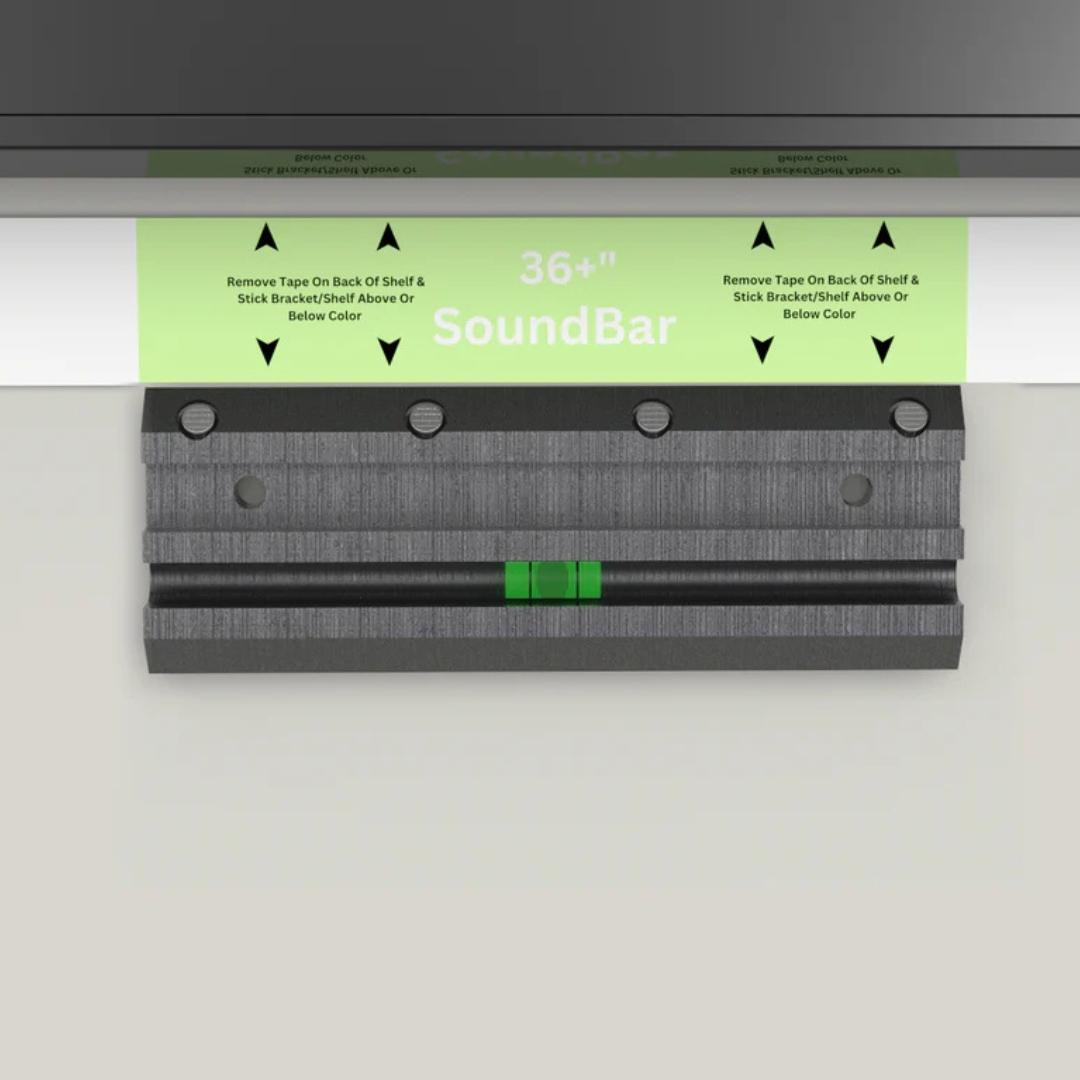 HangSmart DIY no stud soundbar mount color guide