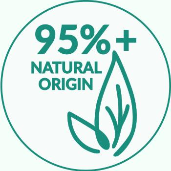 95% natural origin icon