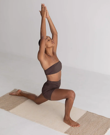 Diamond Yoga Mat - Clay & Cream