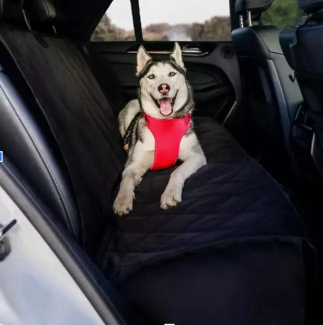 BarksBar Luxury Waterproof Car Seat Cover, Black, Extra Large