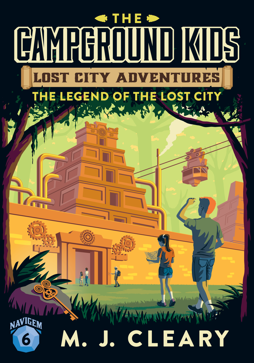 Children's adventure book cover titled 'Lake Ontario Treasure' featuring a castle on an island, a boat named Giddy Galleon, and a treasure chest, colorful illustration