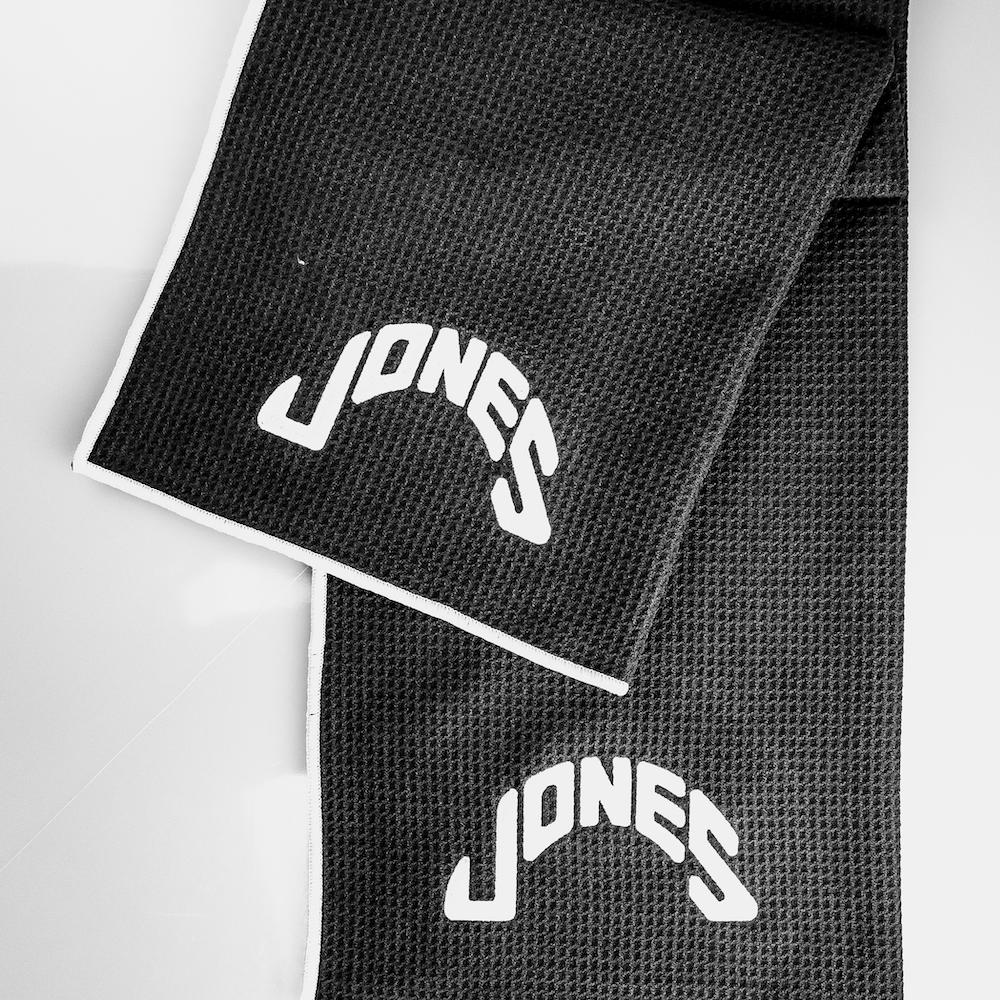 Jones Caddy Golf Towel - Black/White