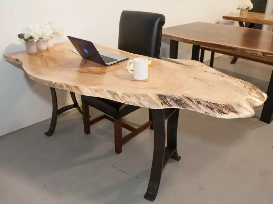 unique live edge wood desk