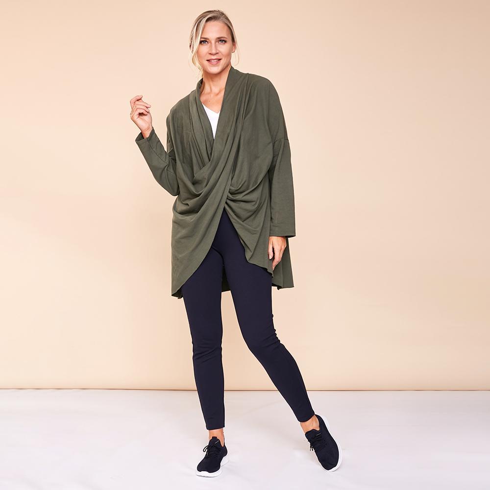 Saoirse Wrap Cardigan (Khaki)