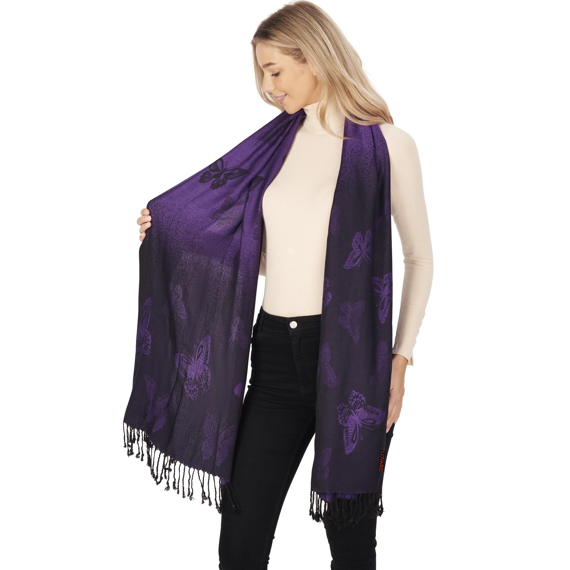 purple scarf women