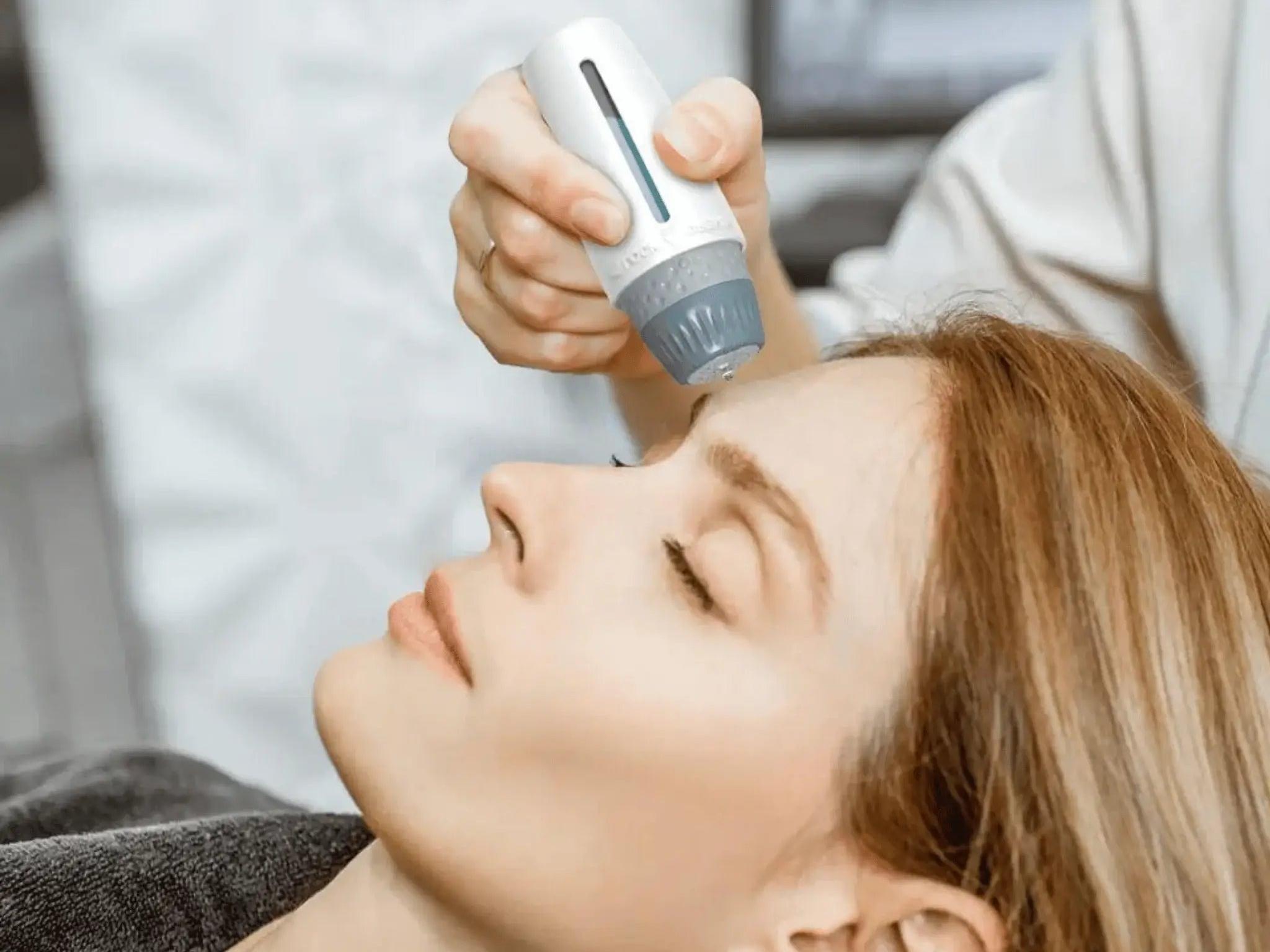 microneedling with adjustable hydra stamp