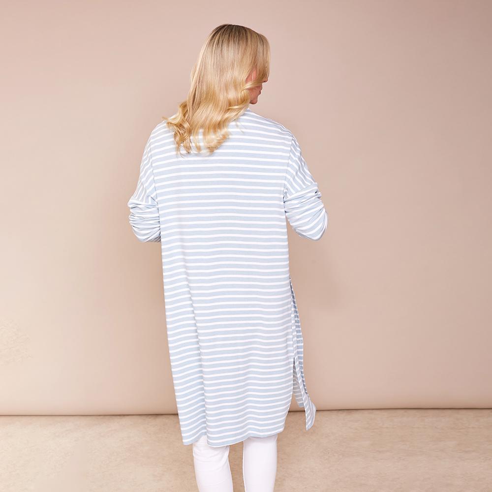 Charlotte Stripe Cardi (Sky Blue)