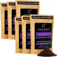 Six 12oz bags of Lone Wolf Coffee’s Moonbean Medium-Dark Roast Coarse Ground coffee bag product photo