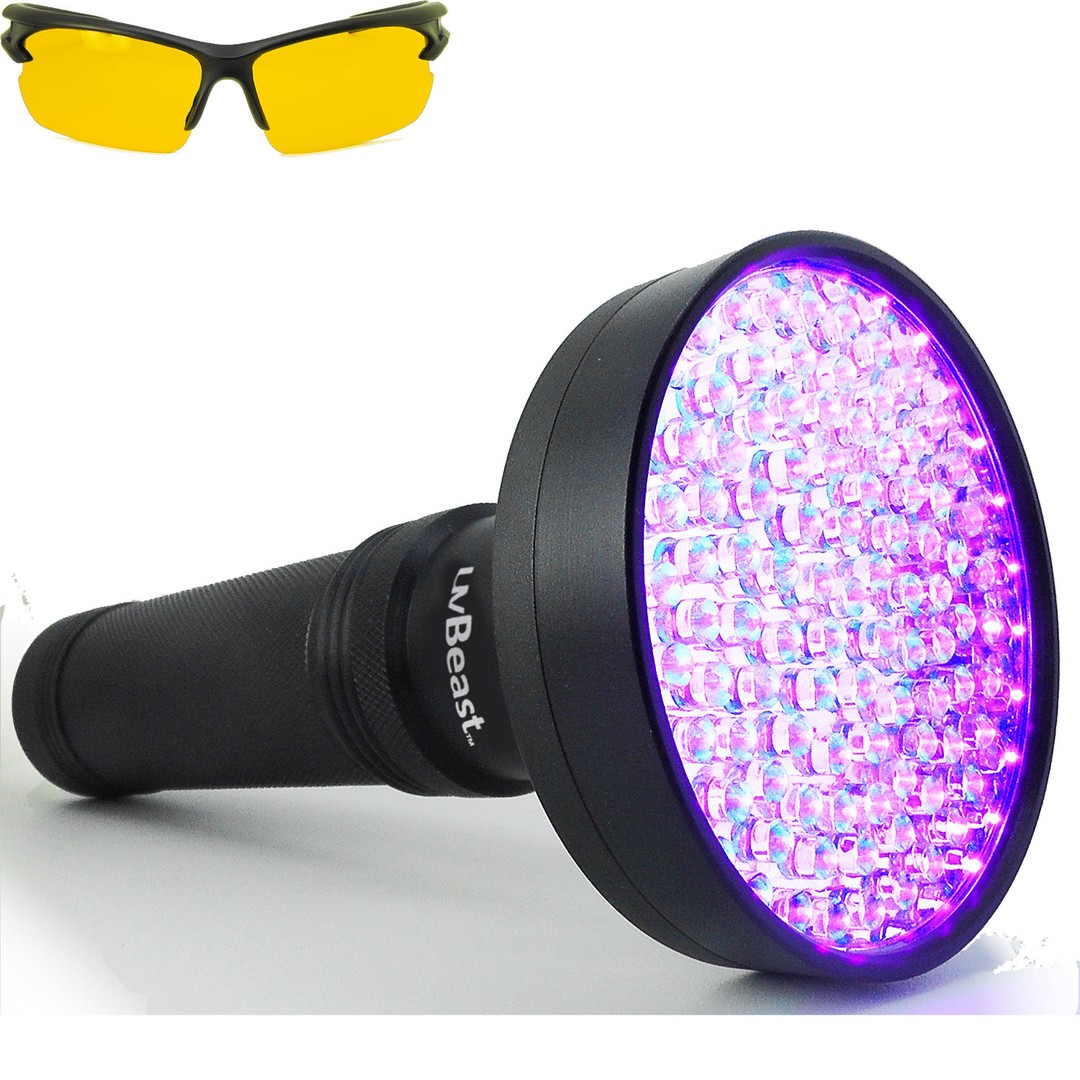 Let at ske Fabel Lyn uvBeast Black Light UV Flashlight 100 LED V1 Flood Effect